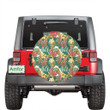 Cool Hawaii Tropical Leaves Flowers And Birds Floral Jungle Hawaii Spare Tire Cover - Jeep Tire Covers