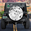 Photo Portrait Of Cat In Tie Black And White Spare Tire Cover - Jeep Tire Covers