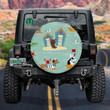 Vacations French Bulldog Sailing On A Boat Spare Tire Cover - Jeep Tire Covers