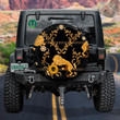 Lions And Chains On Baroque Black Background Spare Tire Cover - Jeep Tire Covers