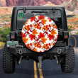 Lively Garden With Autumn Maple Tree And Berriy Pattern Spare Tire Cover - Jeep Tire Covers