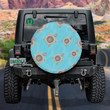 Decorative Turtle Flowers On Turtle Shell Spare Tire Cover - Jeep Tire Covers