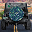Beautiful Summer Herbs Floral And Butterflies Spare Tire Cover - Jeep Tire Covers