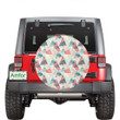 Fantastic Hawaii Tropical Leaf Triangle Pattern Hawaii Spare Tire Cover - Jeep Tire Covers