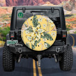 Tropical Flamingo Lily Plumeria Flowers Artwork Spare Tire Cover - Jeep Tire Covers