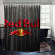 Redbull red bold shower curtains Vibrant Color High Quality Unique For Good Vibes Home Decor