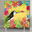 Tutti Fruity Toucan Shower Curtain  Custom Design High Quality Bathroom Home Decor