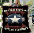 Air Force Veteran - Veteran Blanket, Air Force, Us Veteran, Quotes Blanket ATM-AFBL5 Fleece Blanket - ATMTEE