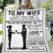 To My Wife Blanket, Wife Blanket, Gifts For Wife, Once Upon A Time Fleece Blanket - ATMTEE