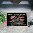 Veteran Welcome Rug, Veteran Doormat, We Owe Illegals Nothing And Our Veterans Doormat - ATMTEE