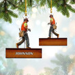 Personalized Ironworker Custom Shaped Flat Acrylic Ornament for Ironworker