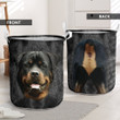 Cute Rottweiler Black Dog  Laundry Basket