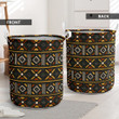 Africa Zone Brown And Yellow Bogolan Laundry Basket