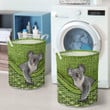 Cute Koala In Green Basket  Laundry Basket