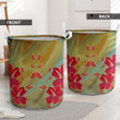 Hibiscus Water Color  Laundry Basket