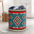 Ethnic Geometric Red   Laundry Basket
