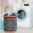 Ethnic Geometric Red   Laundry Basket