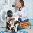 Personalized Cute Brown Heifer Face Laundry Basket