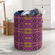 Ankara Violet Cowrie   Laundry Basket