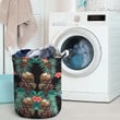 Skull And Tropical Leaves Laundry Basket