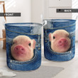 Pig In The Jean Pocket  Laundry Basket
