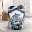 Gift For Fishing Lover Fish Ship  Laundry Basket
