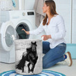 Black Horse Running  White Laundry Basket