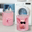 Cool Pig Face With Tail Laundry Basket