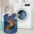 Rooster In The Jean Pocket  Laundry Basket