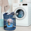 Dolphin In The Jean Pocket Laundry Basket