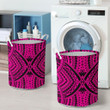 Polynesian Tradition Pink Black Hawaii Laundry Basket