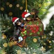 Dachshund In Box Letter Christmas Ornament Cute Weiner Dog Ornament Christmas Tree Decorations