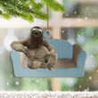 Sloth On Sofa Ornament Funny Xmas Ornament Gifts For Sloth Lovers