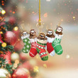 Sloth In Christmas Sock Ornament Cute Christmas Tree Ornament Holiday Xmas Tree Decorating