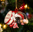 German Shepherd Out Of Merry Christmas Box Ornament Cute Dog Christmas Tree Ornament Xmas Gifts