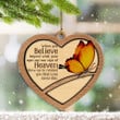 When You Believe Beyond What Your Eyes Can See Heart Ornament Memorial Ornament Xmas Tree Decor