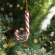 Sloth Sits On Candy Cane Christmas Ornament Funny Animal Ornament Candy Christmas Decorations