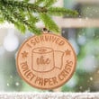 Toilet Paper Christmas Ornament We Survived 2022 Ornament Funny Rustic Christmas Ornament