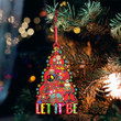 Let It Be Peace Hippie Christmas Ornament Decorations Holiday Ornament For Tree Decorating