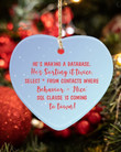SQL Clause Is Coming To Town Heart Ornament Hanging Christmas Ornaments Christmas Holiday Decor