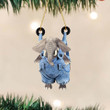 Elephant Wearing Denim Overalls Ornament Cute Elephant Christmas Tree Ornament Christmas Decor
