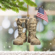 US Army Boot Ornament Proud Military Christmas Ornament Hangers Gifts For Army Soldiers