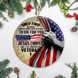 Jesus Christ And American Veterans Ornament Fourth Of July Decorations