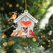 Chihuahua Cardinal Bird God Bless The Broken Road Christmas Ornament Cute Christmas Gifts