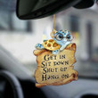 Turtle Get In Sit Down Shut Up Hang On Car Hanging Ornament Funny Car Decor