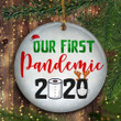 Our First Pandemic Christmas Ornament Funny Toilet Paper Ornament Christmas Tree Decor