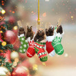 Bears In Christmas Sock Ornament Hanging Xmas Tree Animal Ornament Cute Christmas Gift Ideas