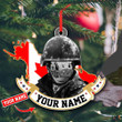 Personalized Canadian Veteran Ornament Honoring Canadian Army Ornament Hanging Christmas Tree