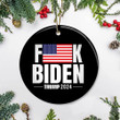 Fuck Biden American Ornament Vote For Trump 2024 Christmas Ornament Set 2024 Against Biden