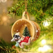 Schnauzer Sleeping In A Tiny Cup Christmas Ornament Xmas Holiday Dog Ornament Dog Lover Gift